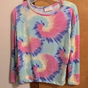 Flowy colorful pajama shirt size small